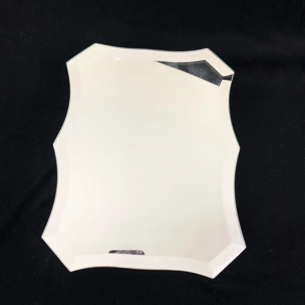 Sheild Shaped and Beveled Glass Wall Mirror 10 X 8 in Horizontal Decor Gallery